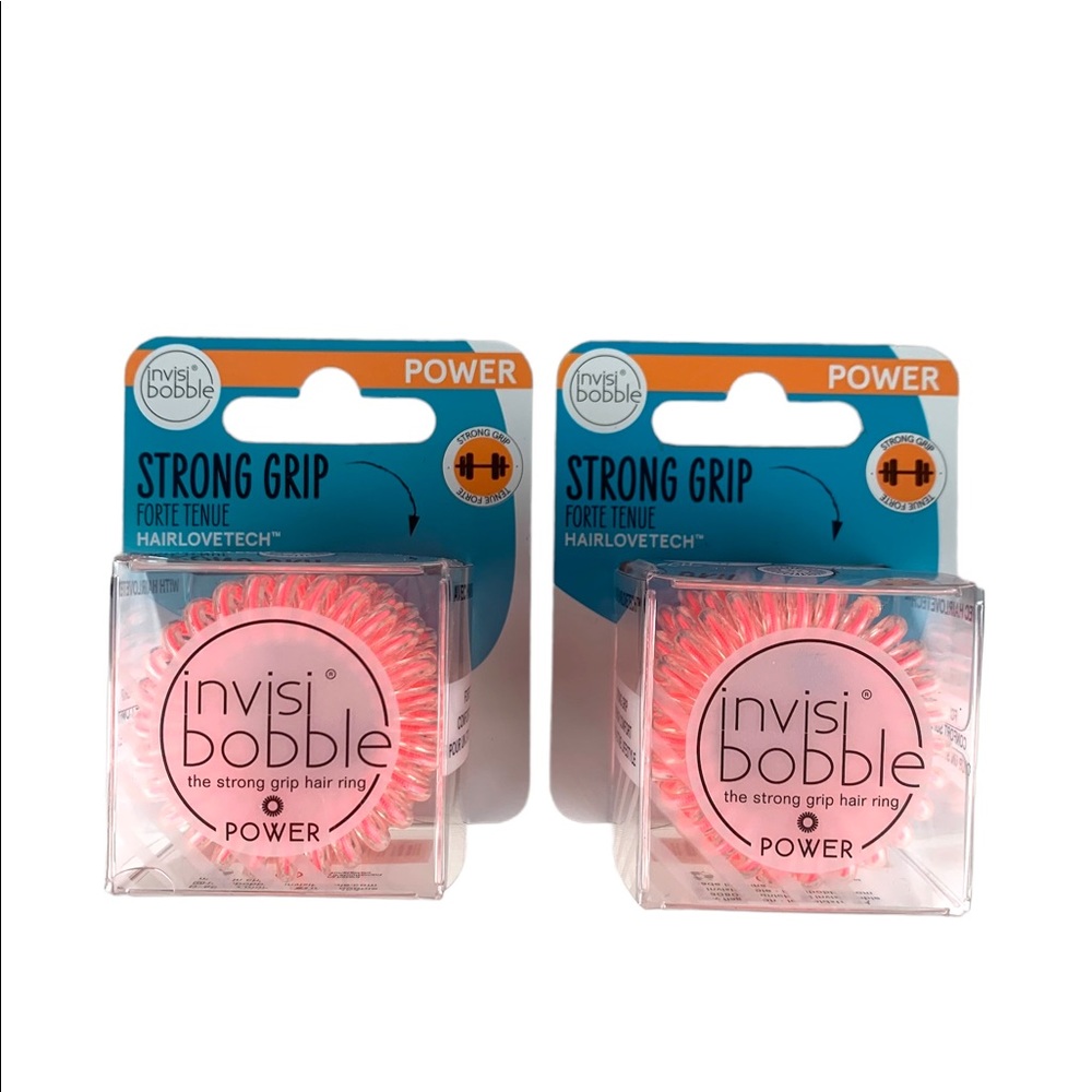 invisibobble Power Strong Grip Hair Rings 3ct Magic Pink - Lot of 2